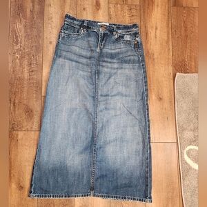 Maurices 9/10 Maxi Denim Skirt
